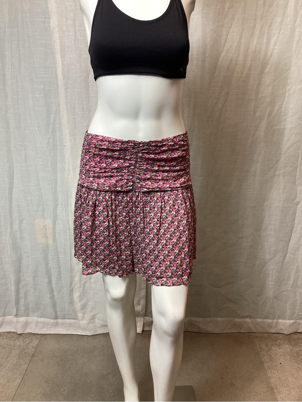 Zadig & Voltaire Rose Javala Liberty Skull-print Crepe Mini Skirt; Size: S